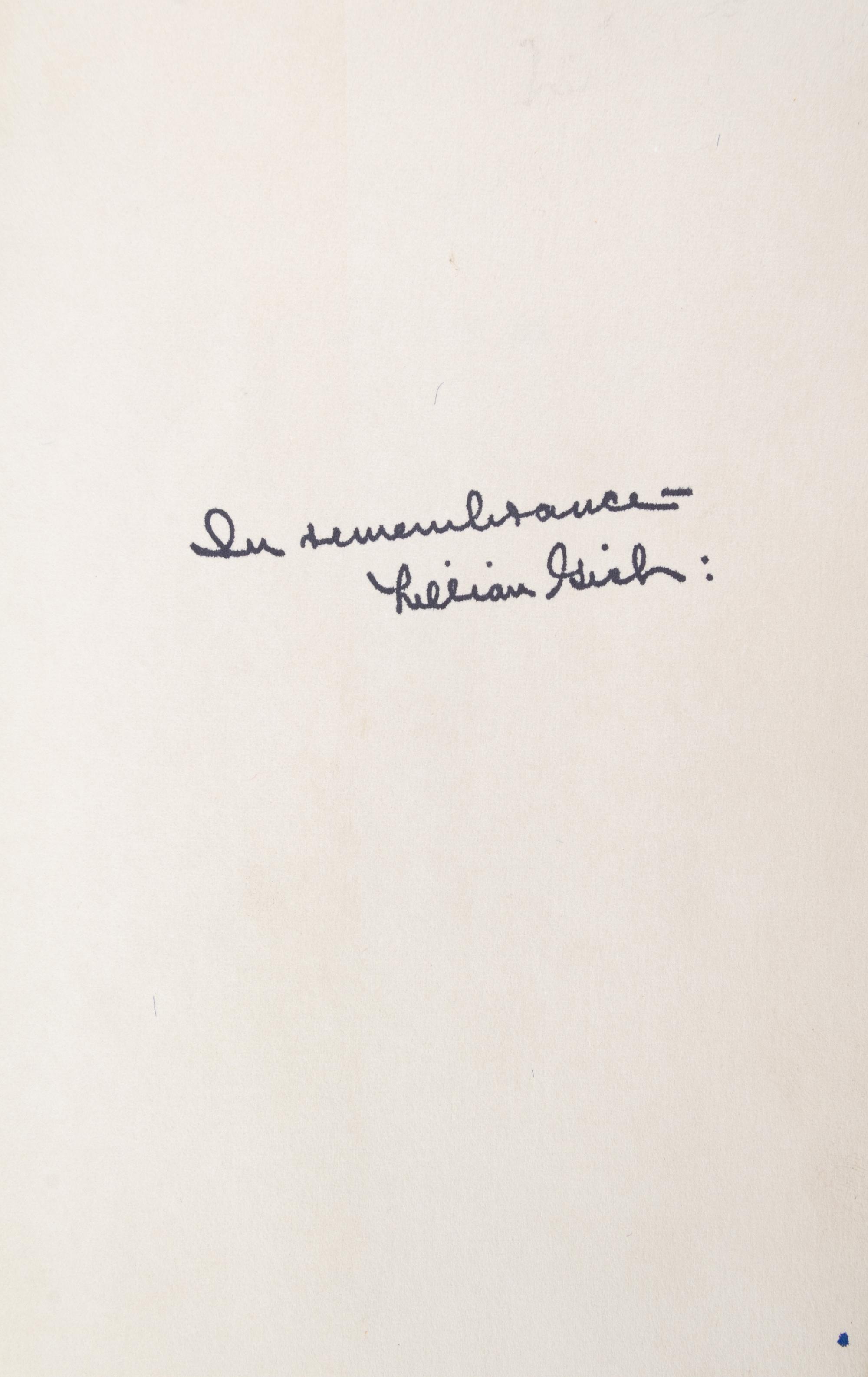 GISH, LILLIAN. Lillian Gish: The Movies, Mr. Griffith and Me. NJ, (1969). Second printing, signed.