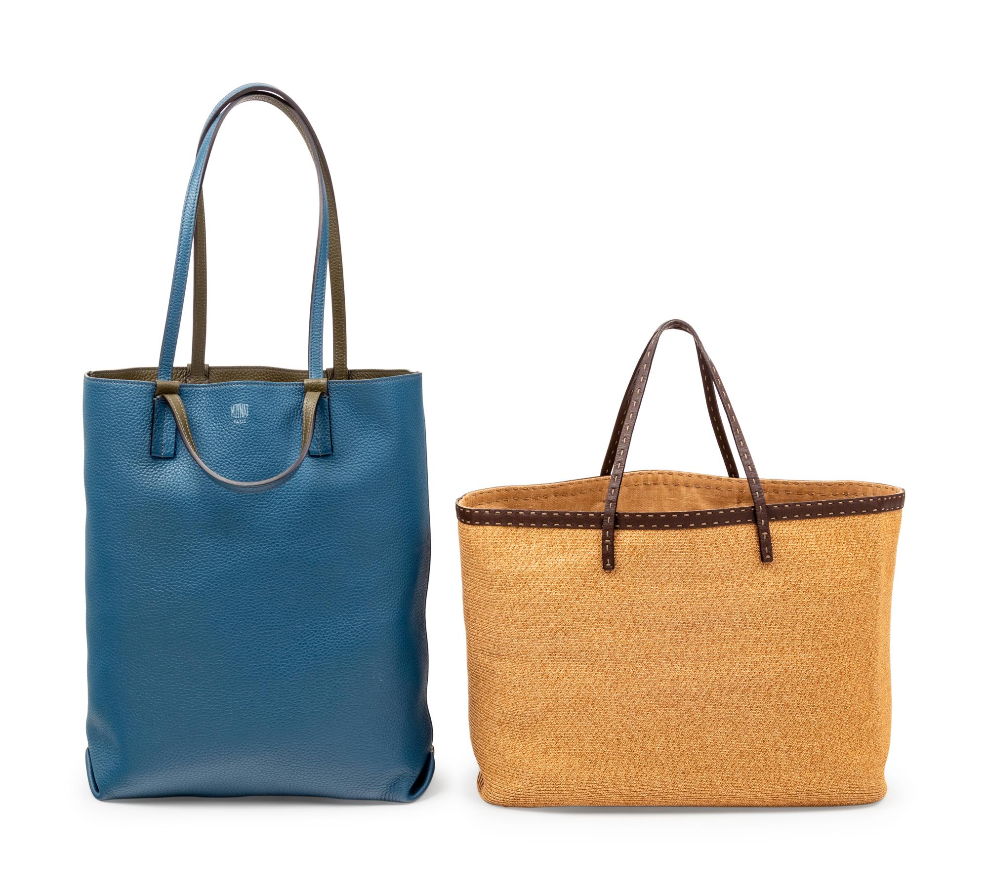 Two Designer Tote Bags: One Moynat and One Fendi