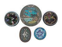 Five Chinese Cloisonné Enamel Wares