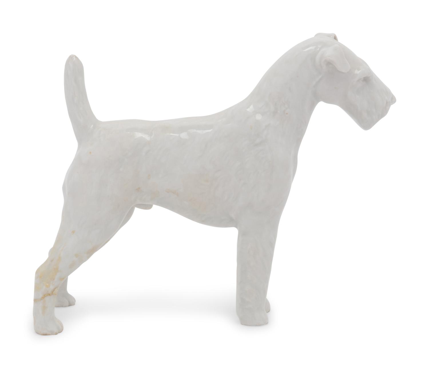 A Meissen Blanc-de-Chine Terrier