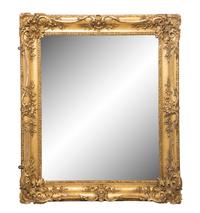A Large Victorian Gilt Framed Mirror Height 56 x width 47 inches. — 19TH CENTURY