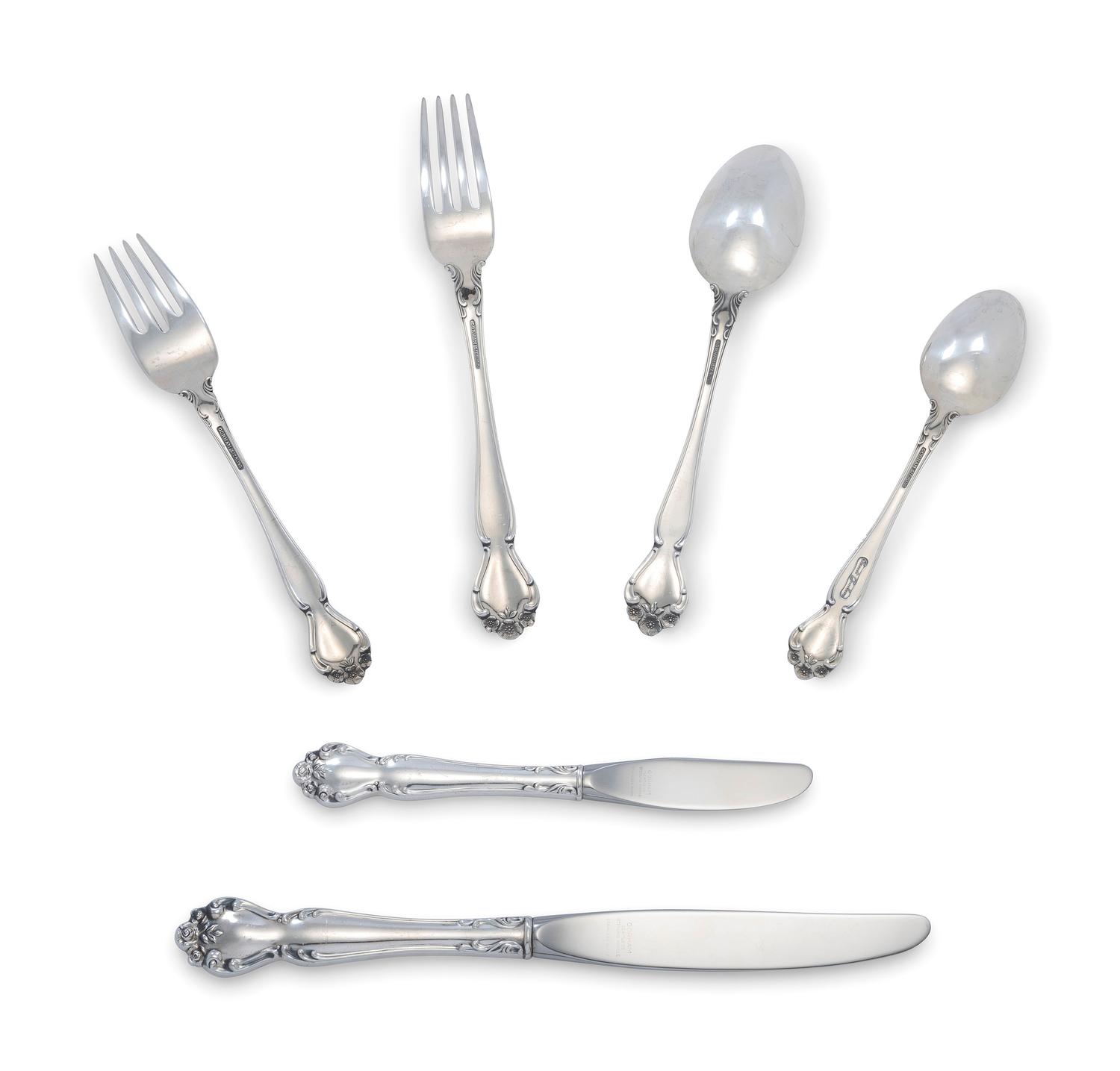 An American Silver Flatware Service