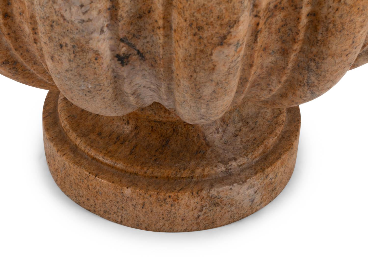 A Pair of Italian Grand Tour Style Carved Granite Urns