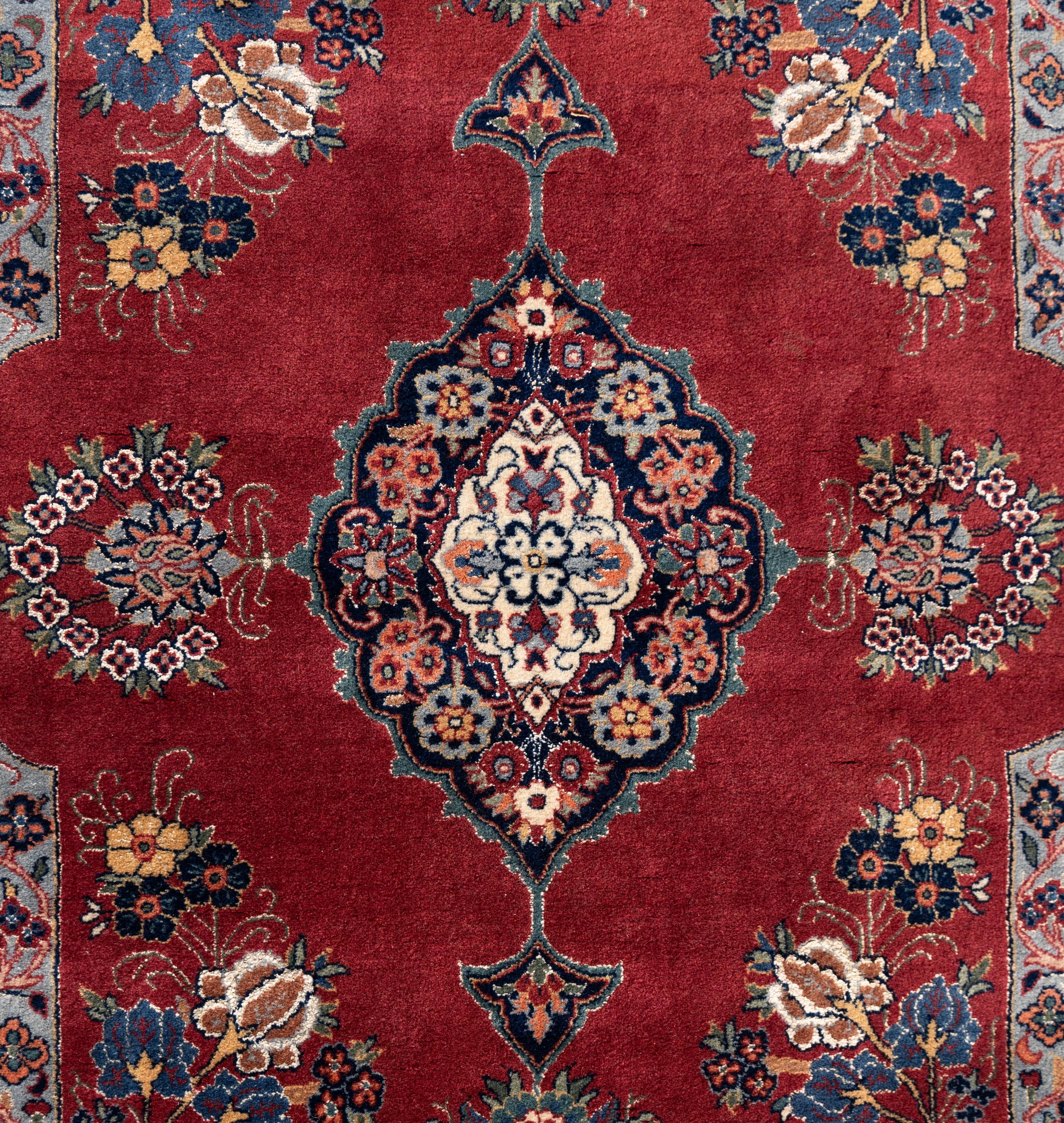 A Kashan Wool and Silk Rug