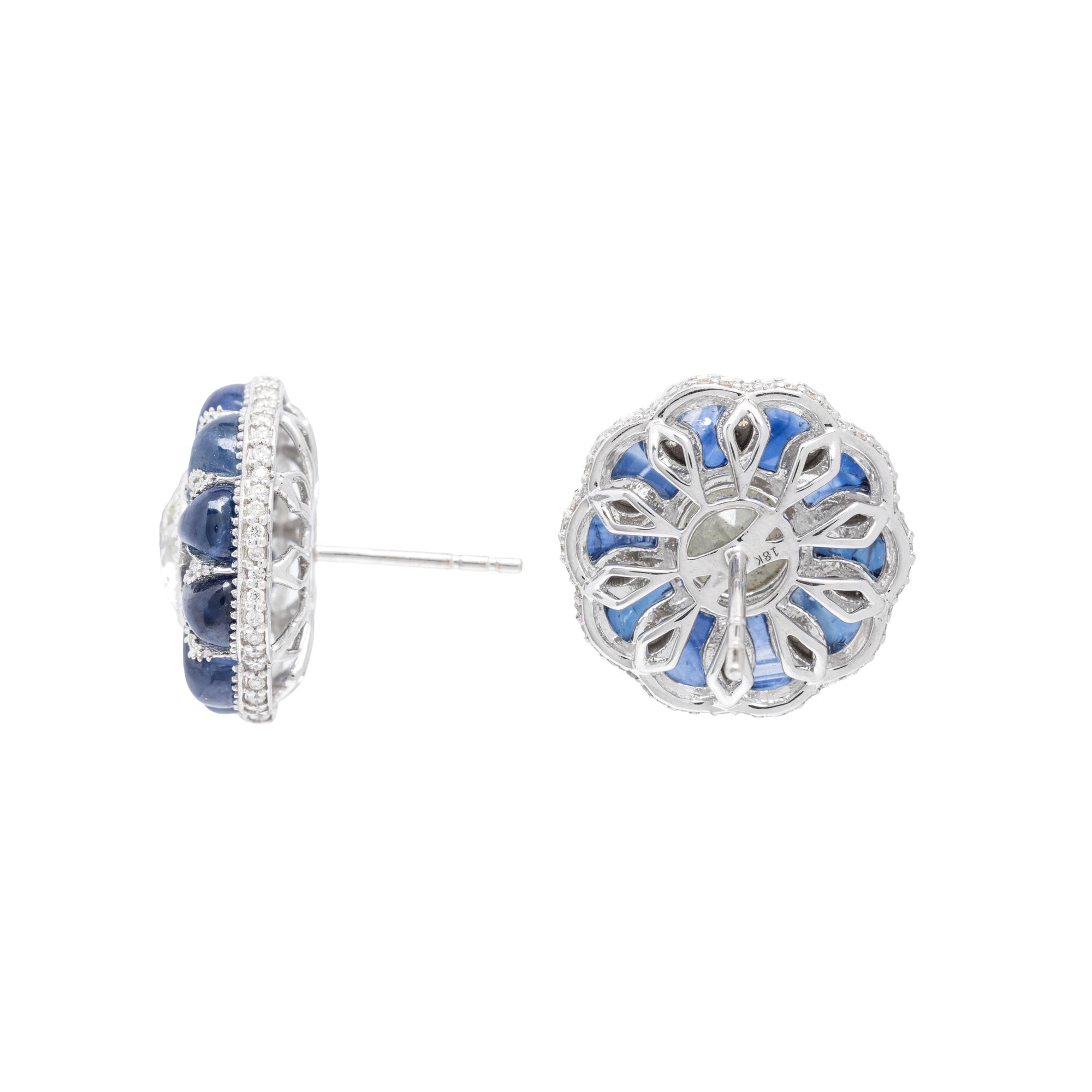 DIAMOND AND SAPPHIRE EARRINGS