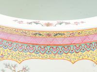 A Pair of Chinese Export Yellow Ground Enameled Porcelain Jardinières