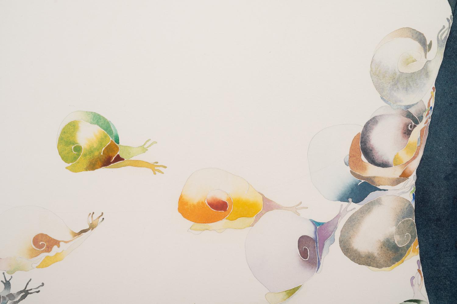 A Group of Four Abstract Works on Paper by 20th Century American Artists