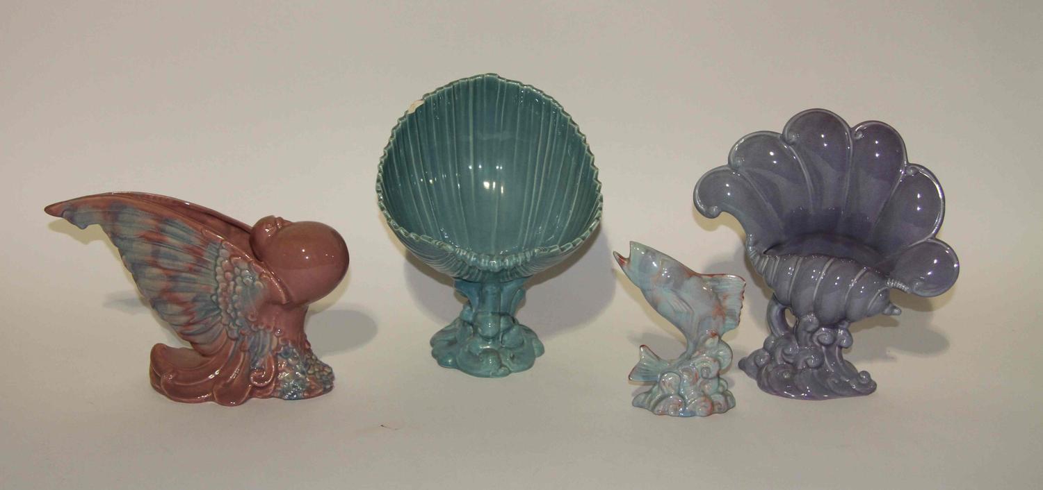 Four Haeger Pottery Articles Height of tallest 11 1/2 inches.