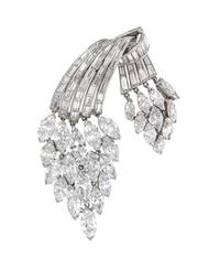 A Platinum and Diamond Articulated Convertible Pendant/Brooch, 21.00 dwts.