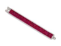 Oscar Heyman & Brothers, Invisibly-Set Ruby and Diamond Bracelet