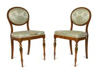 A Pair of Edwardian Adam Style Painted Side Chairs — 19TH CENTURY