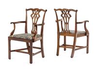 A Pair of George III Style Mahogany Armchairs