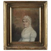 Attributed to James Sharples (1751-1811) Portrait of a lady, early 19th century