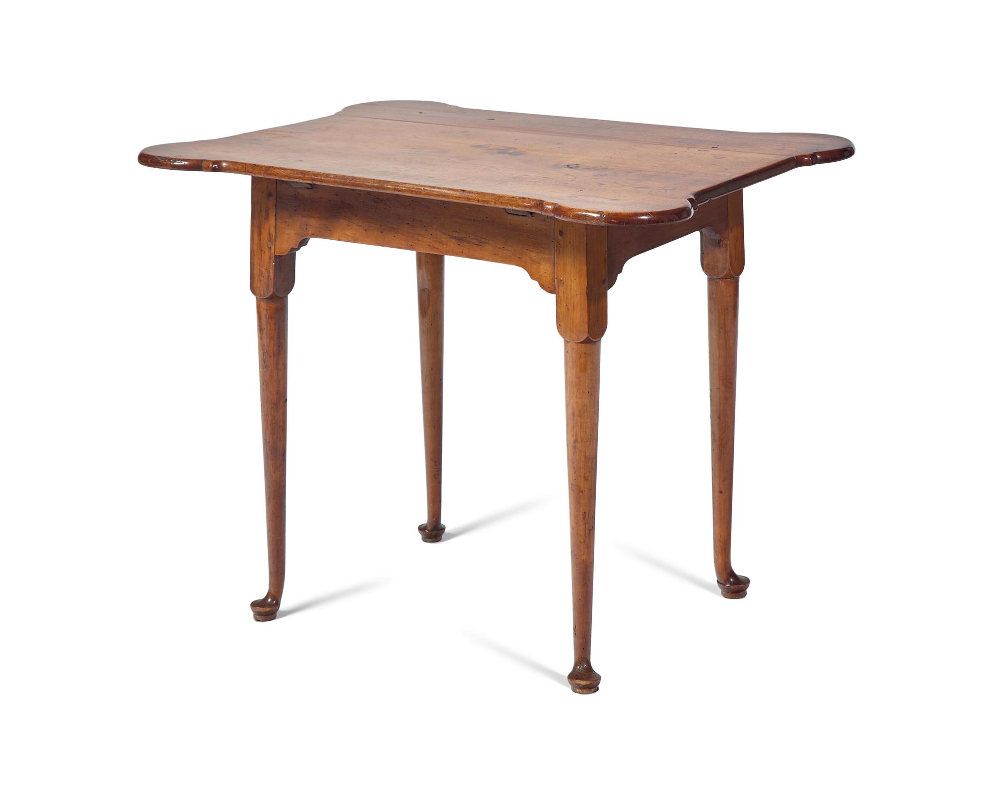 A Queen Anne Maple and Maple Porringer-Top Tea Table