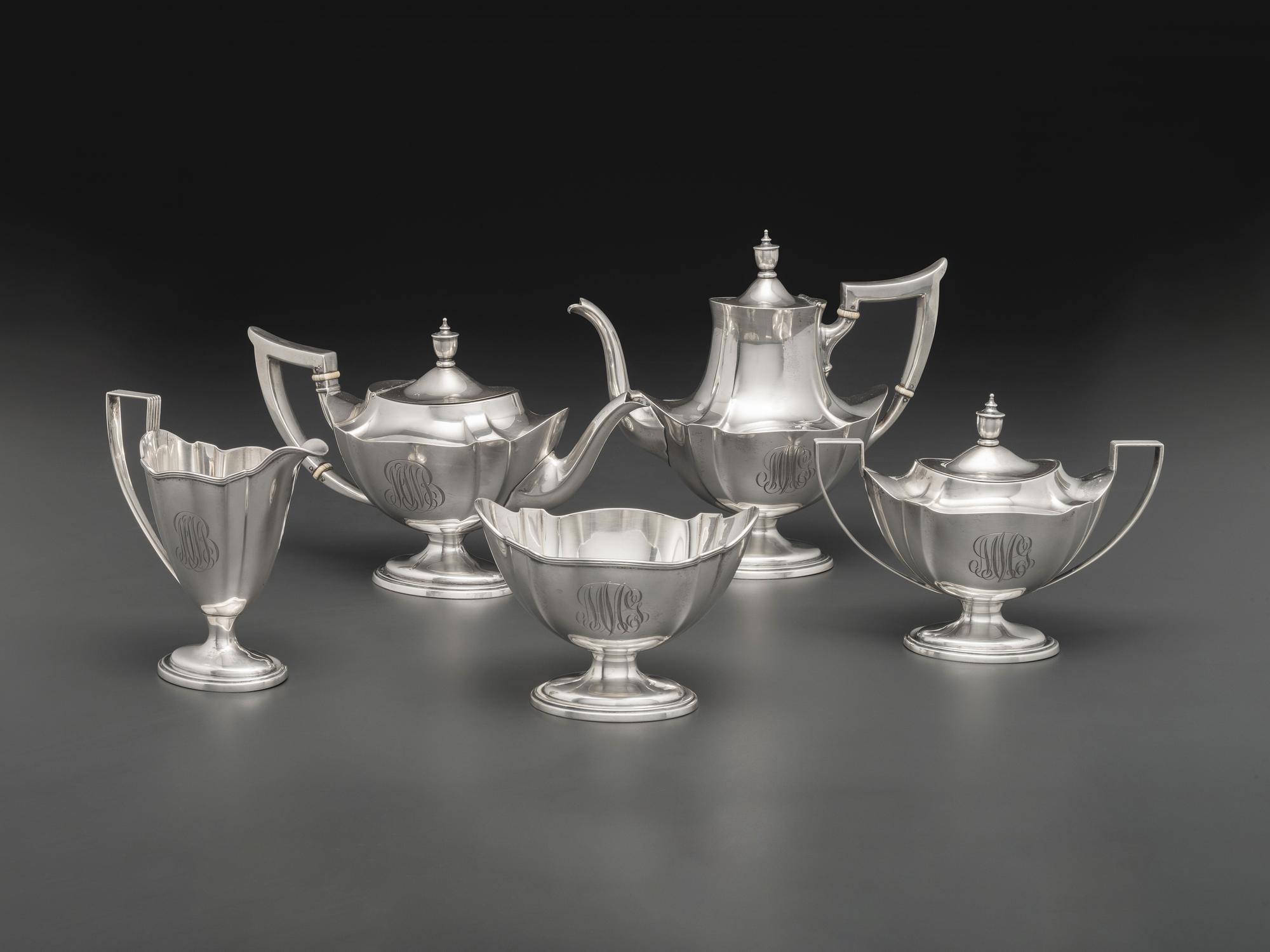 An American Silver Five Piece Tea and Coffee Service