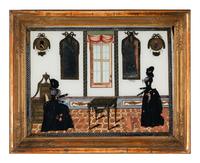 A French Verre Églomisé Interior Scene