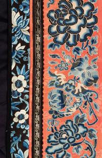 Two 'Sanlan' Black Ground Embroidered Silk Lady's Coats