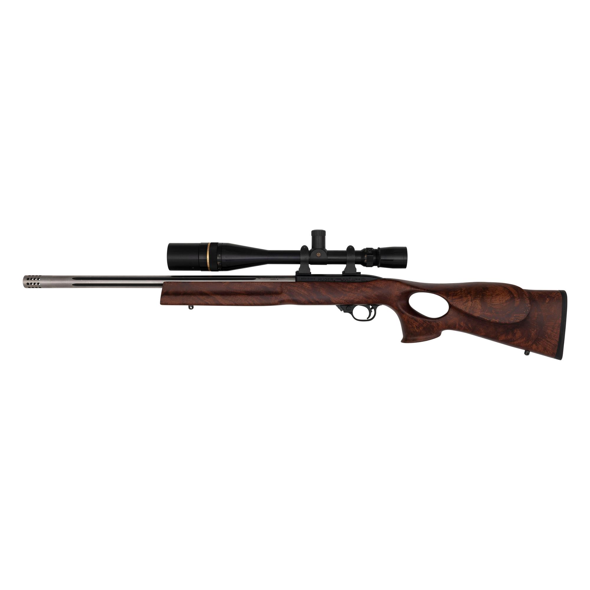 *Ruger 10/22 with Volquartsen Mossad Barrel and Leupold Scope