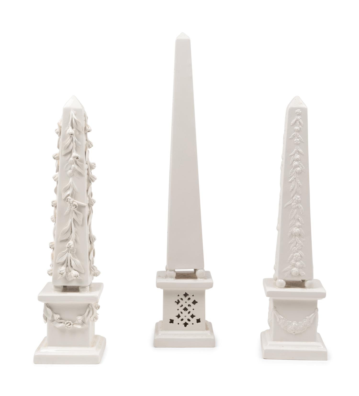 Three Ceramic Obelisks