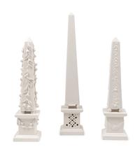 Three Ceramic Obelisks