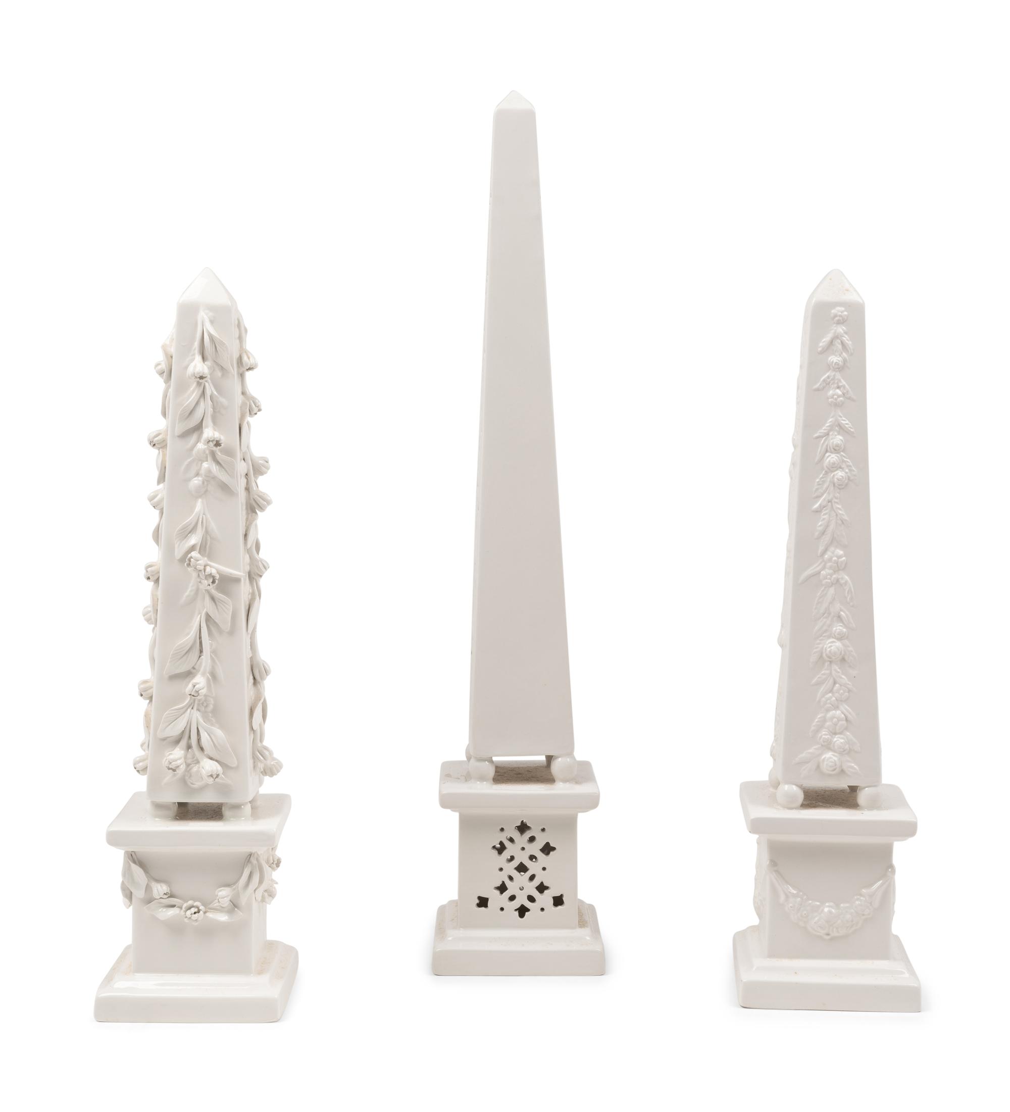Three Ceramic Obelisks