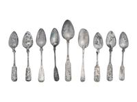 A Collection of American Silver Teaspoons