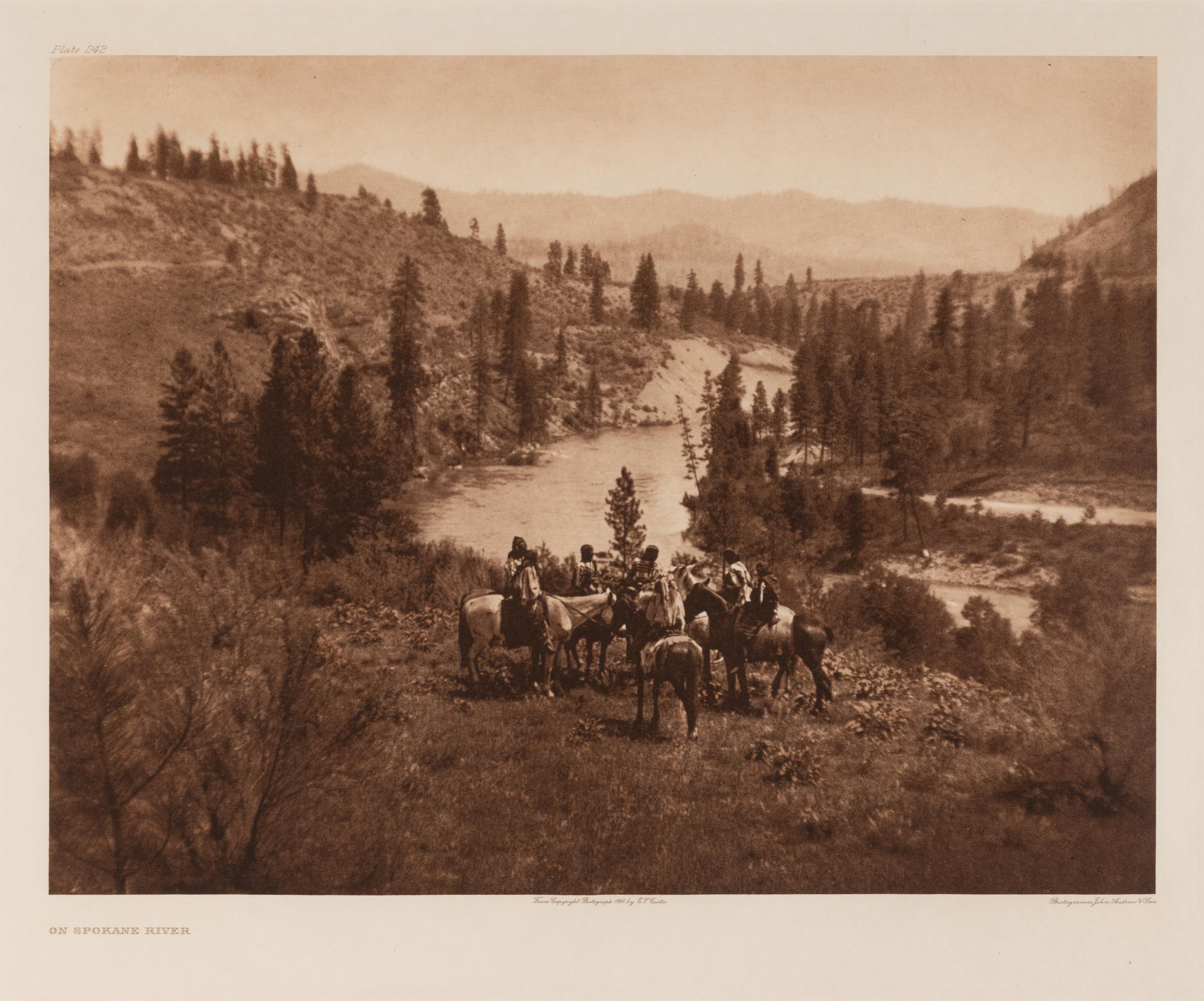 [Native American]. Curtis, Edward S. (1868-1952). A group of 9 large photogravures, comprising: