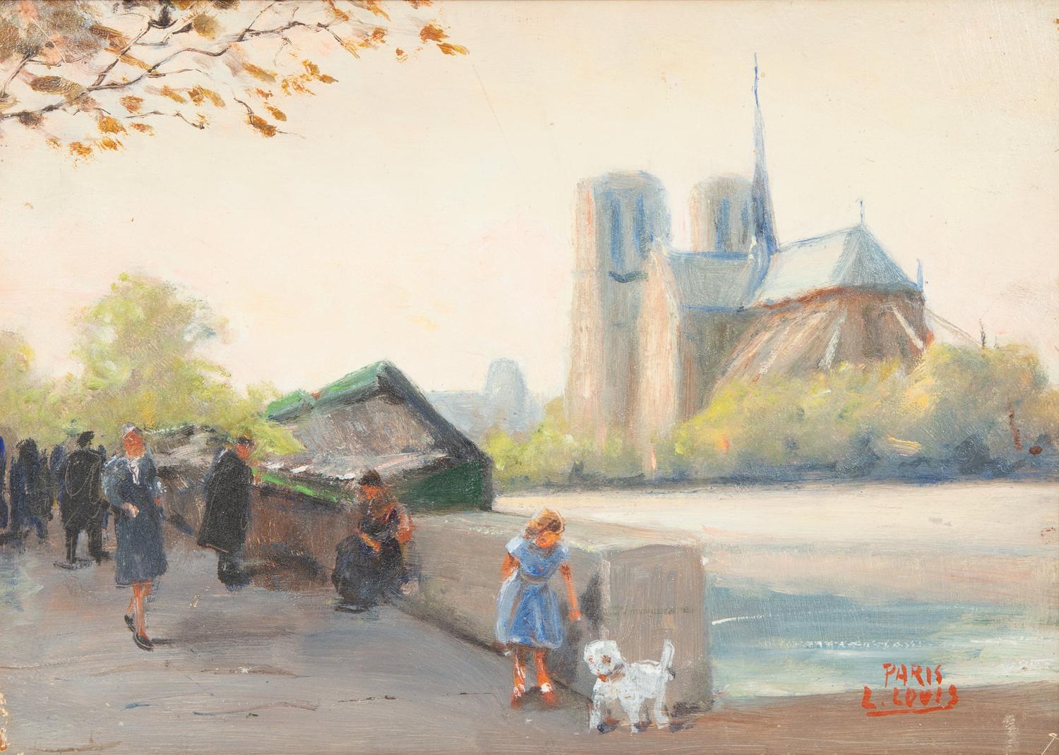 Eighteen Parisian Street Scene Paintings