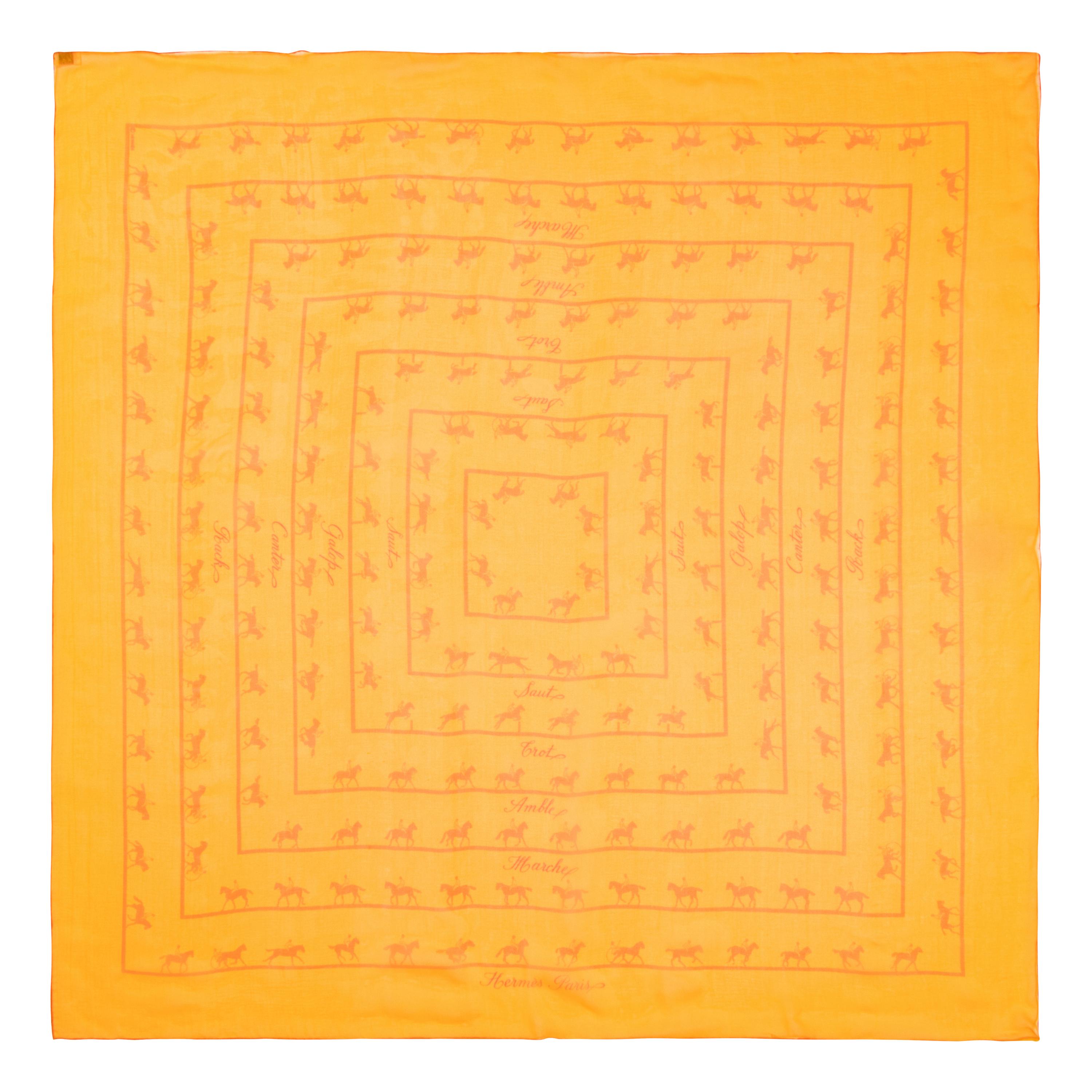 Four Hermès 90cm Silk Chiffon Scarves