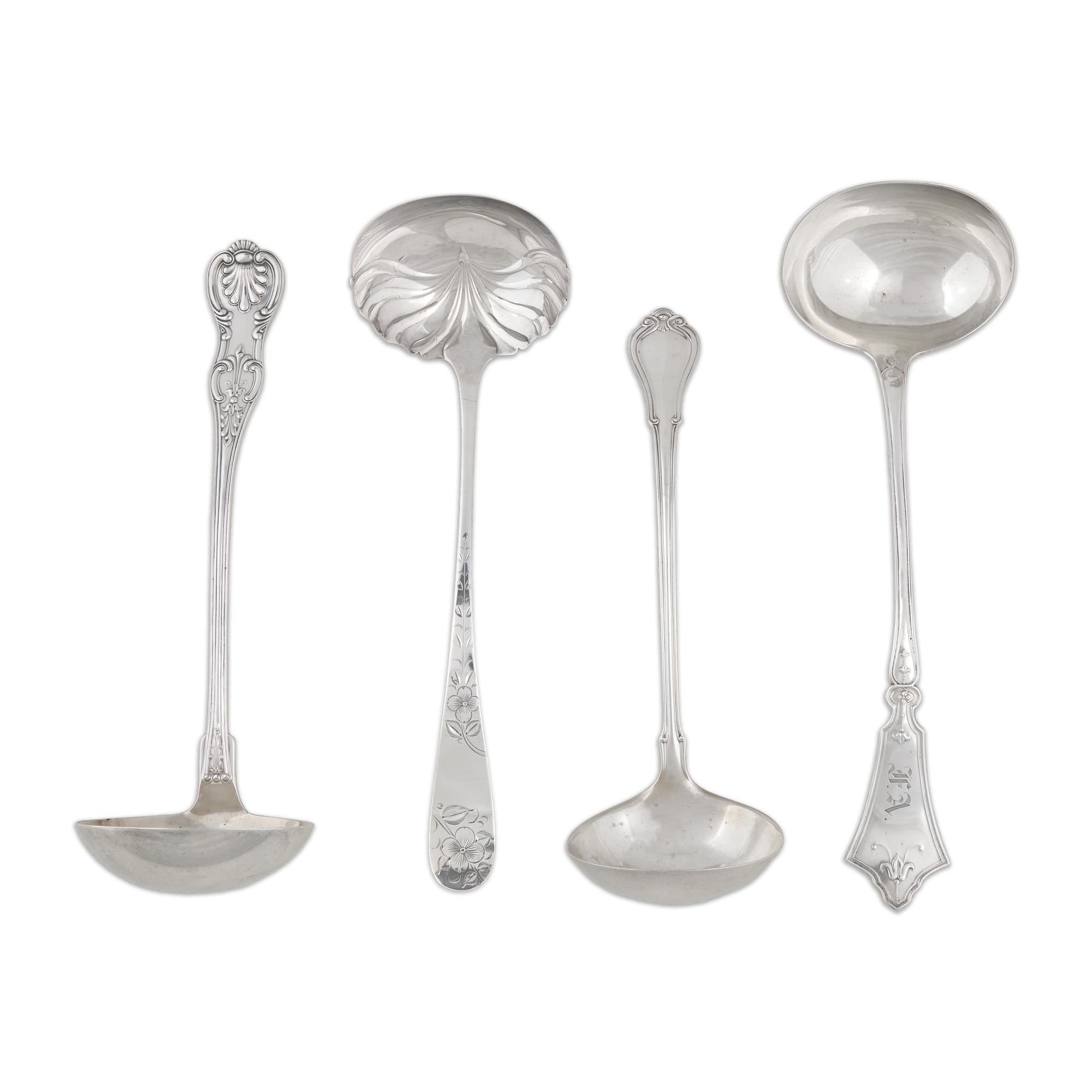 Four Sterling Silver Punch or Soup Lades