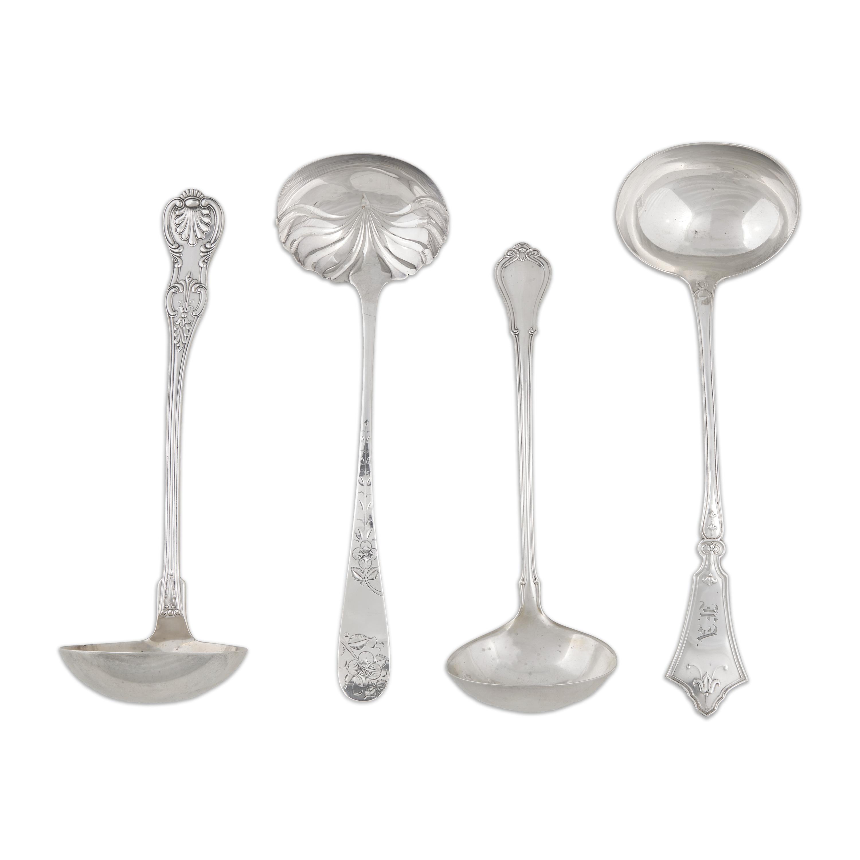 Four Sterling Silver Punch or Soup Lades