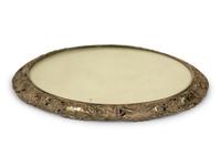 Two Silvered Metal Mirrored Plateaus
