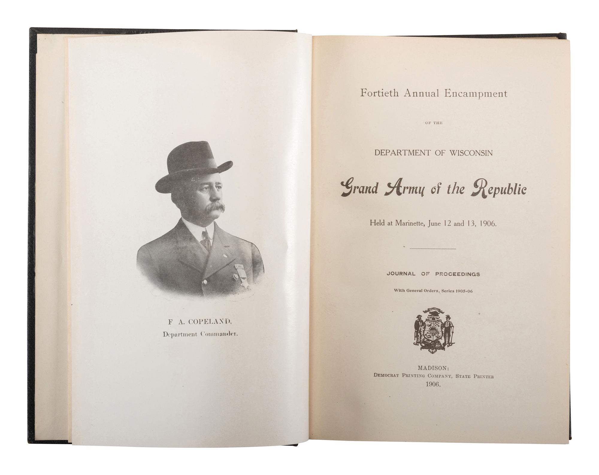 [CIVIL WAR - WISCONSIN]. A group of histories and veteran publications related to Wisconsin in the Civil War, with Medal of Honor recipient provenance, comprising:
