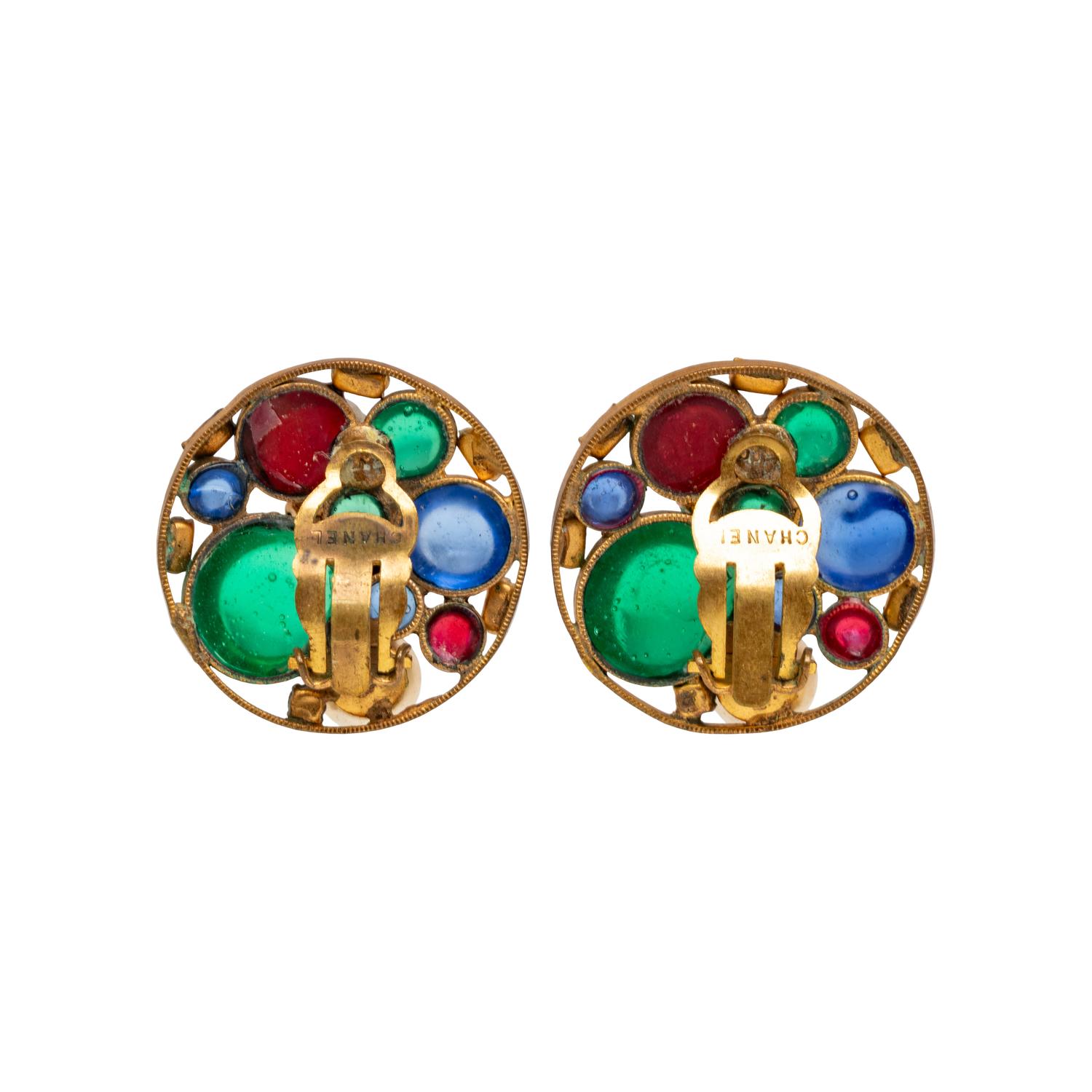 Chanel, Gripoix Openwork Ear Clips