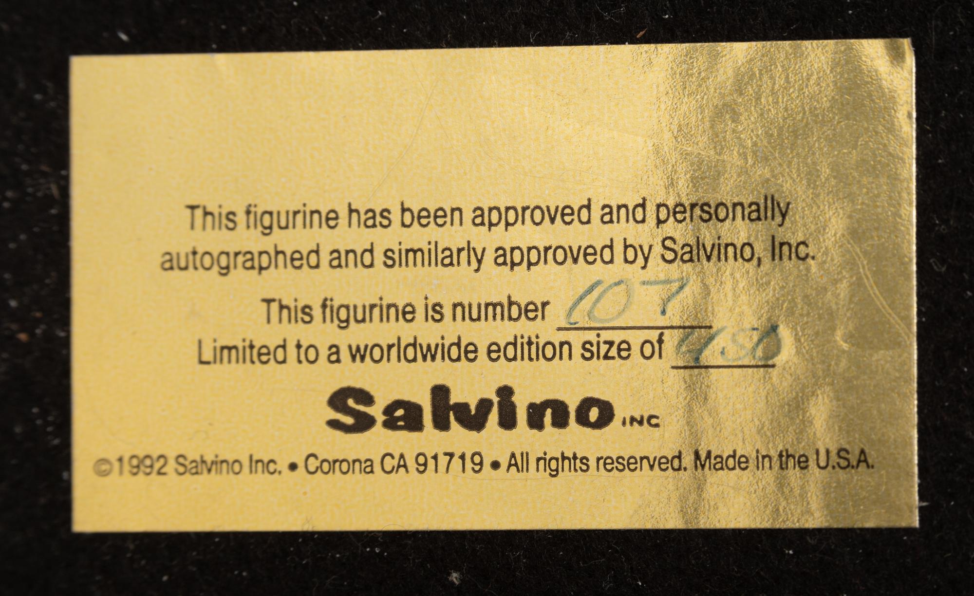 A Joe Montana Signed Autograph Salvino Figure,