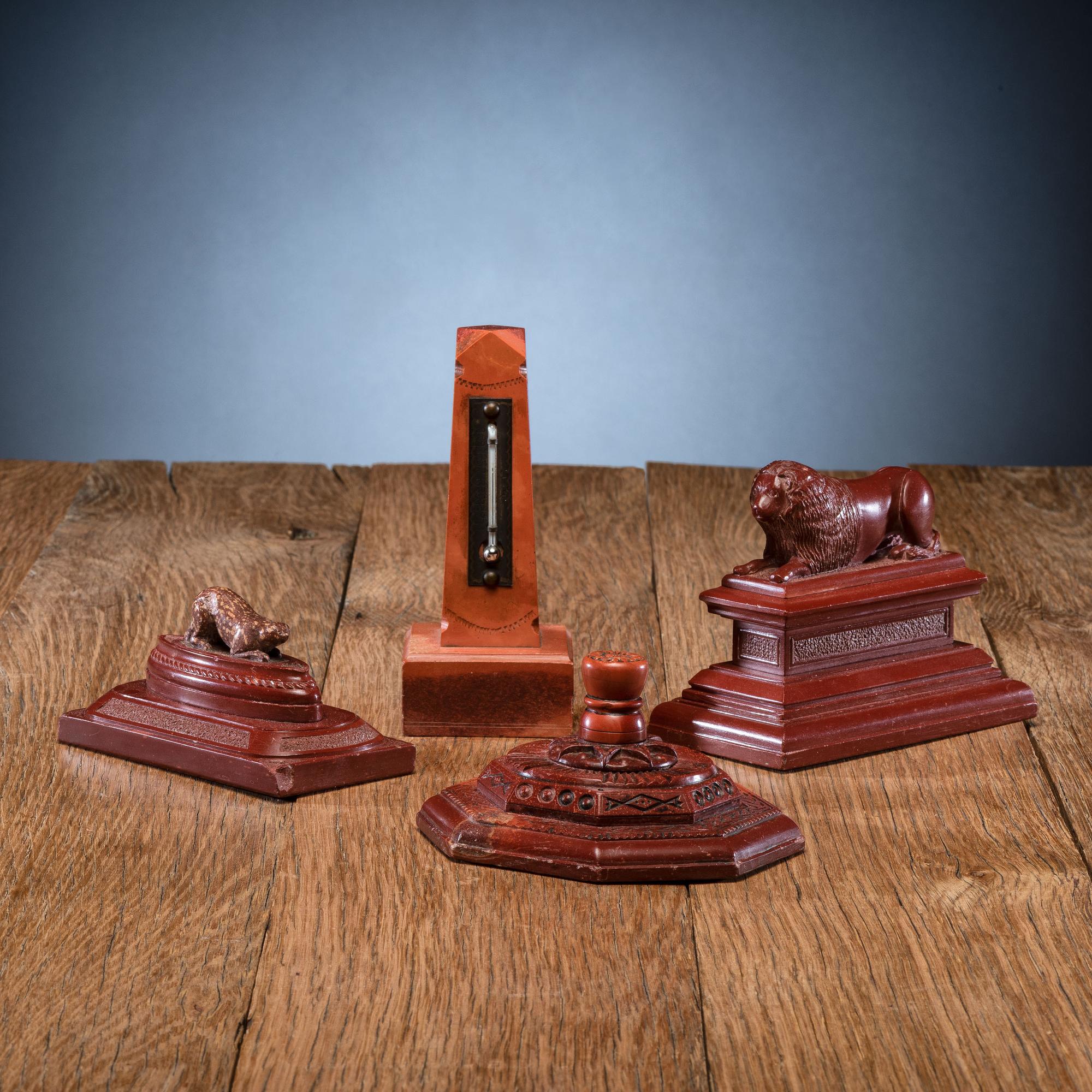 Western Great Lakes Catlinite Carved Paperweights