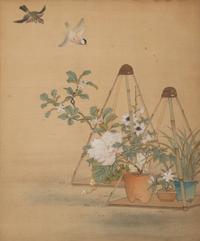 Two Chinese Ink and Color Paintings on Silk