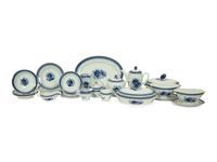 A Royal Copenhagen Tranquebar Blue Porcelain Dinner Service
