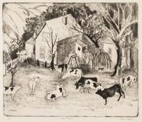 Clara Mairs, (American, 1878-1963), A group of three works:Baby Moses, Cow Farm, and Shadrack, Meshack, Abednego