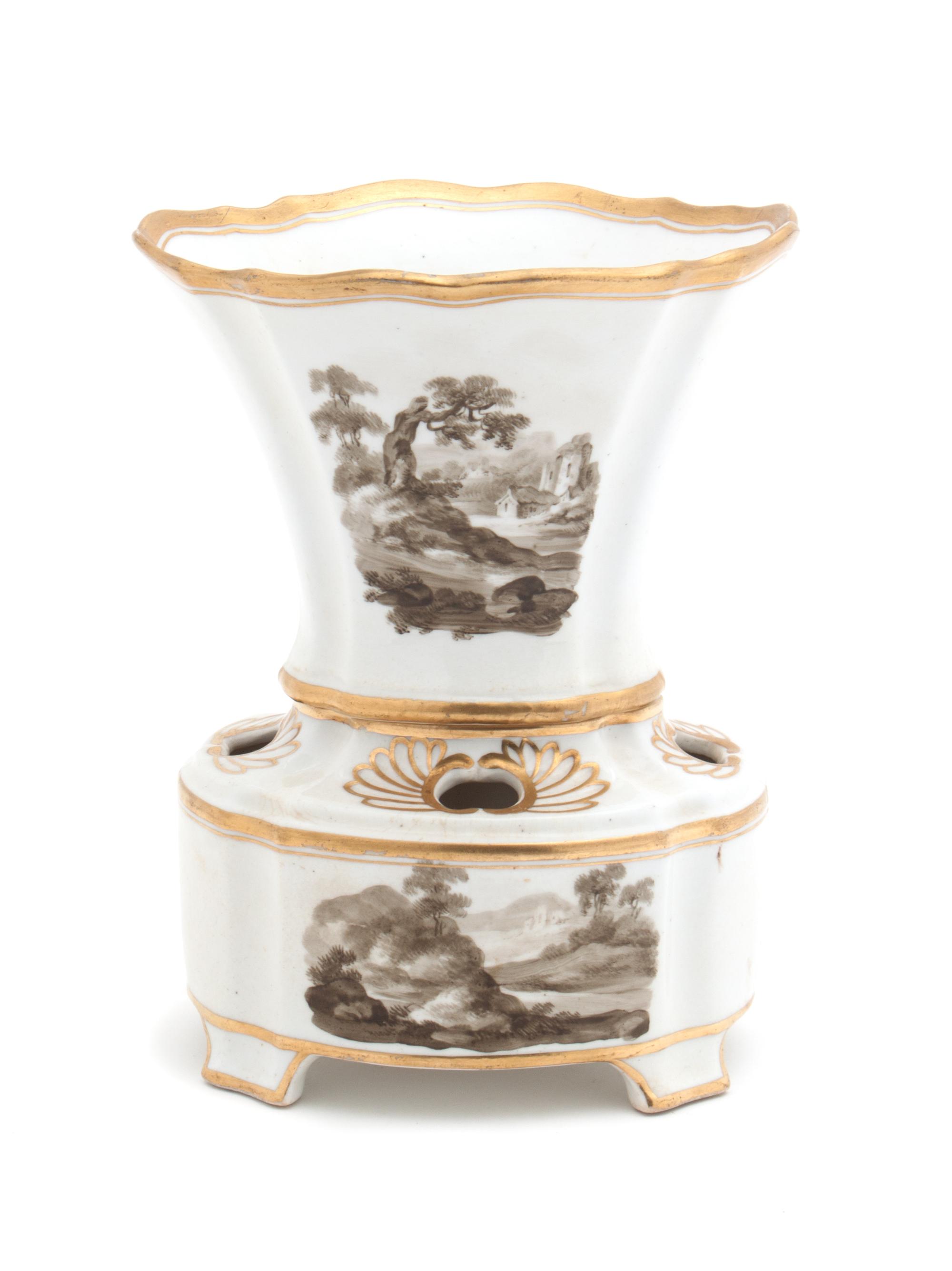 An Early Spode Spill Vase Height 5 3/4 inches.