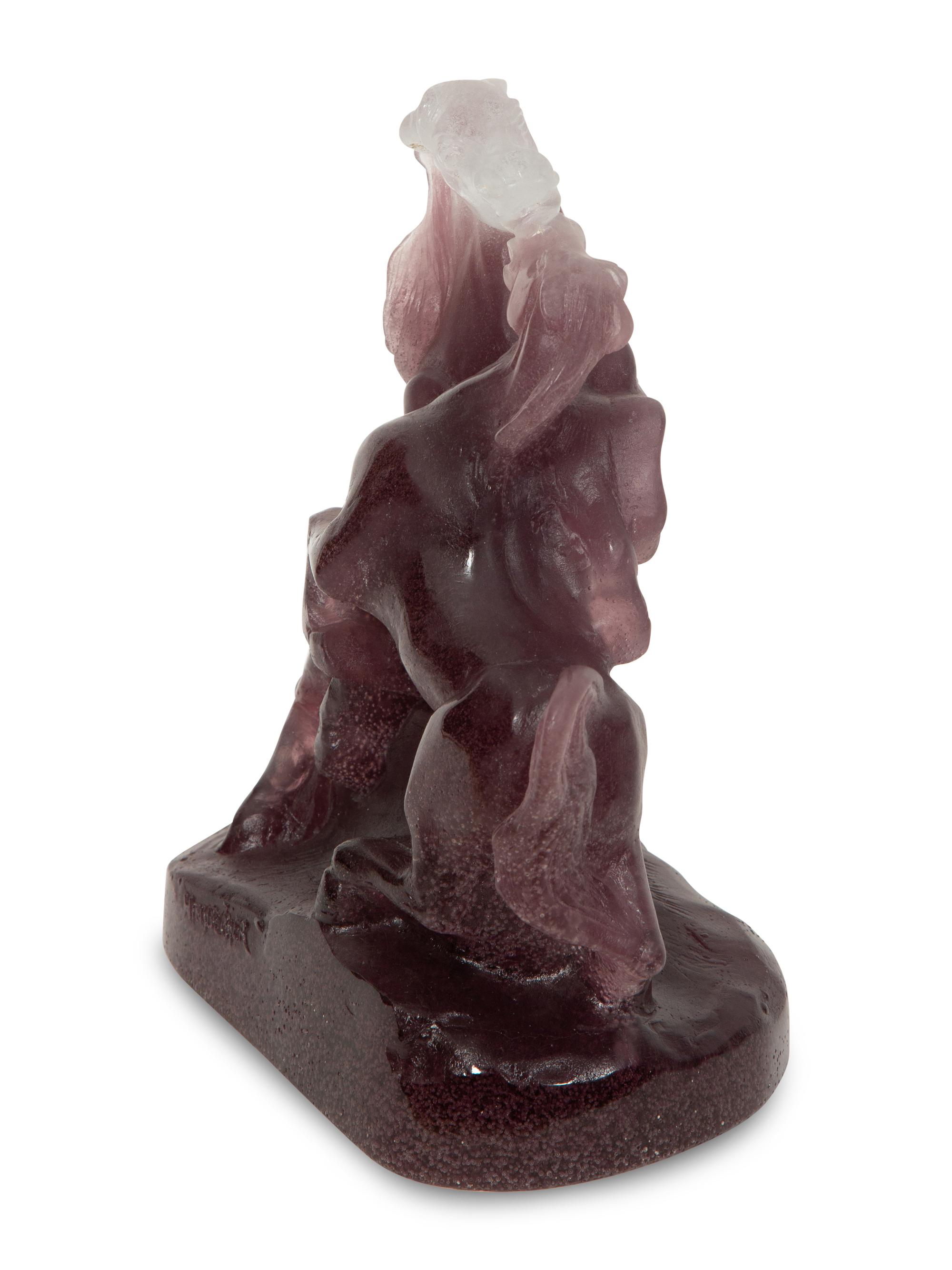 A Daum Pâte de Verre Calvales Sculpture