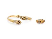 YELLOW GOLD, DIAMOND AND MULTIGEM SET