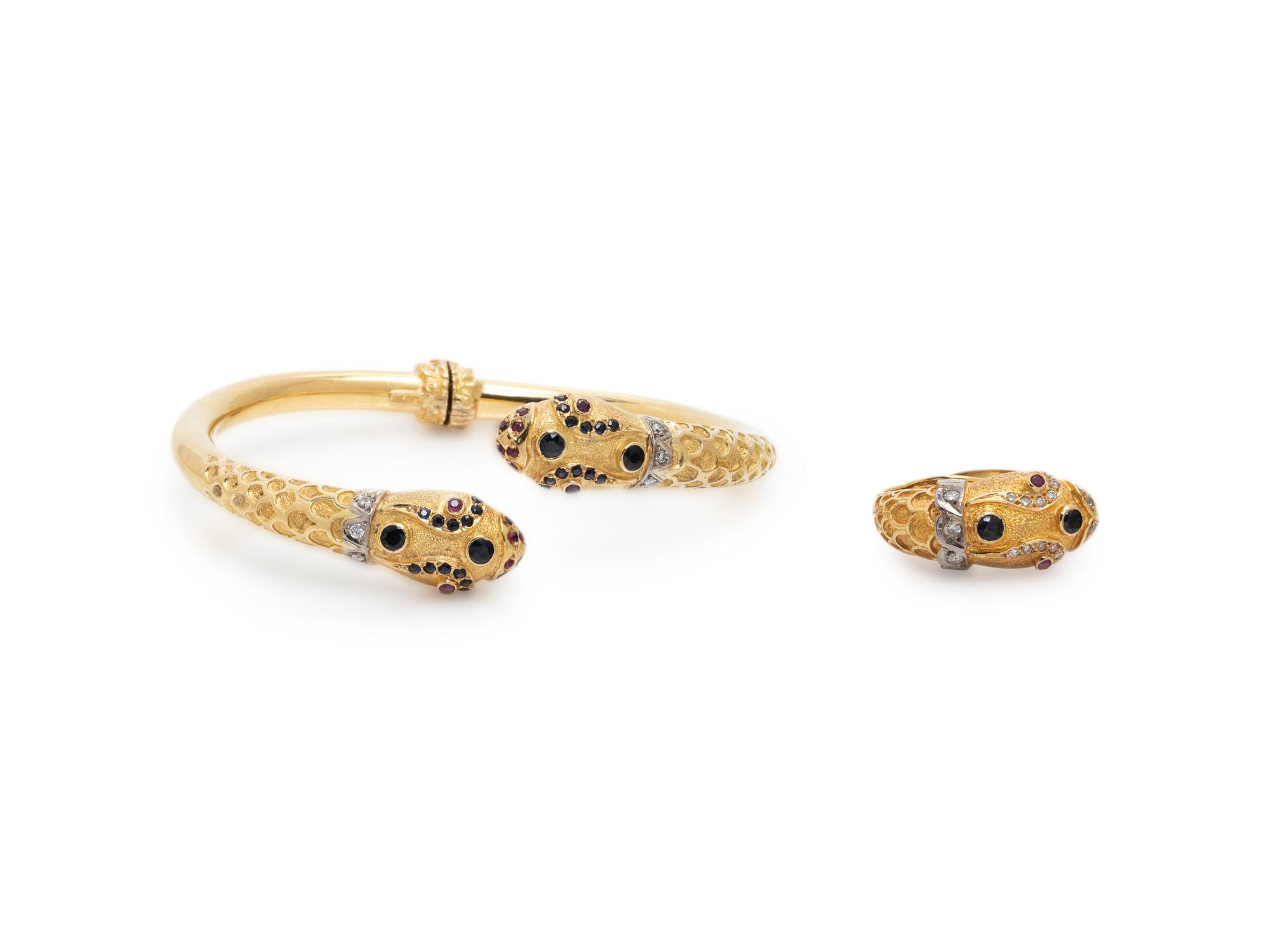 YELLOW GOLD, DIAMOND AND MULTIGEM SET