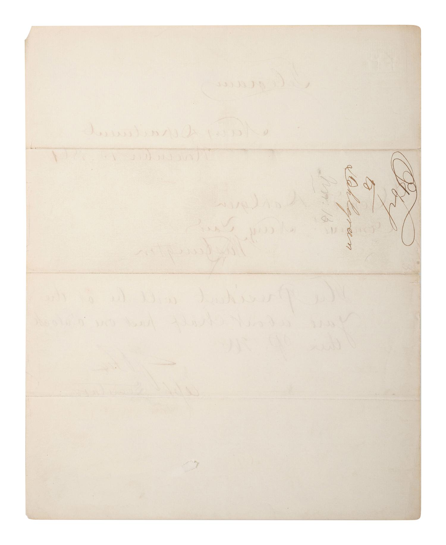 [CIVIL WAR - NAVY] -- [LINCOLNIANA]. A group of 6 documents relating to Lincoln naval visits, comprising: