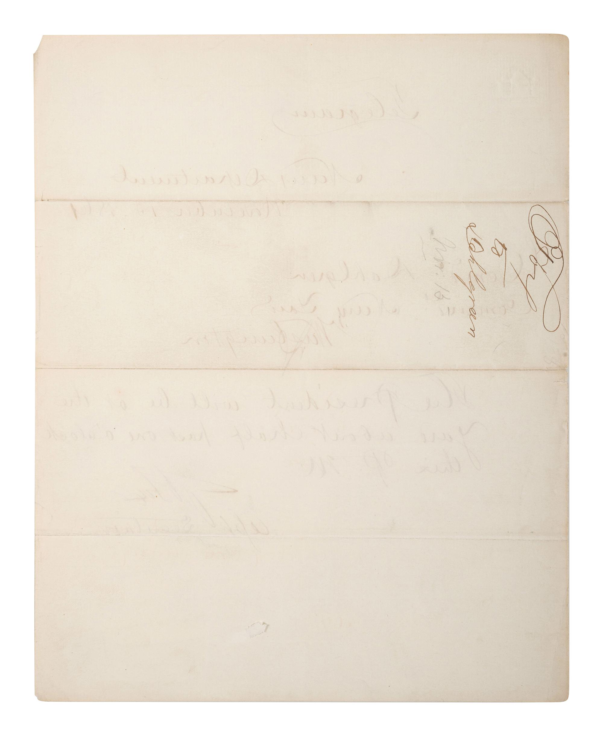 [CIVIL WAR - NAVY] -- [LINCOLNIANA]. A group of 6 documents relating to Lincoln naval visits, comprising: