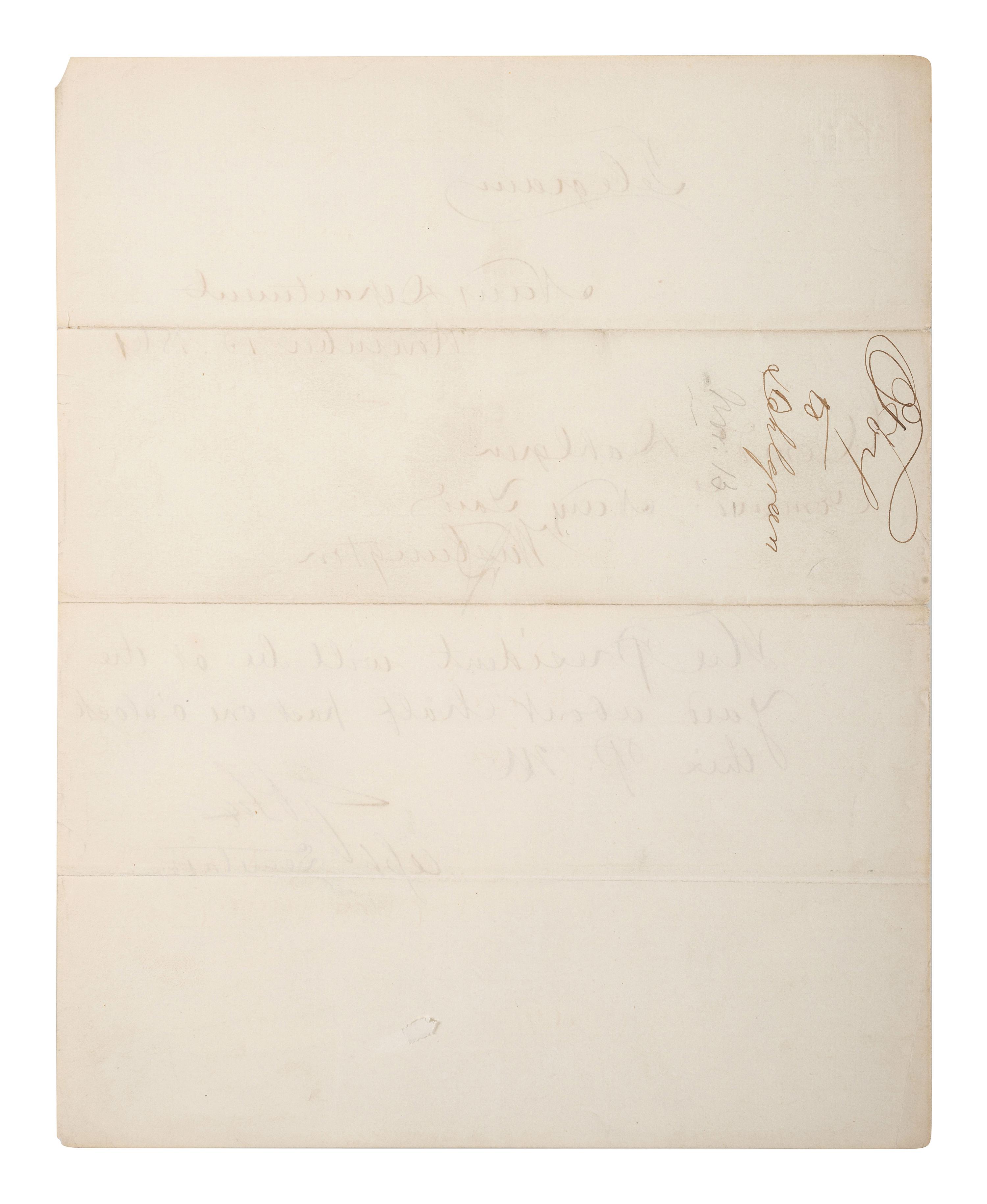 [CIVIL WAR - NAVY] -- [LINCOLNIANA]. A group of 6 documents relating to Lincoln naval visits, comprising: