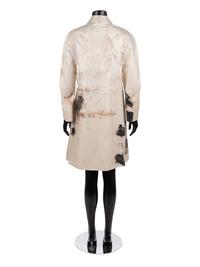 Chado Ralph Rucci White Coat with Black 'Grafitti", 1990-2000s