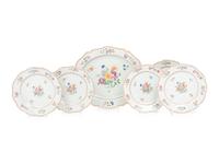 A Chinese Export Porcelain Platter and Five Plates