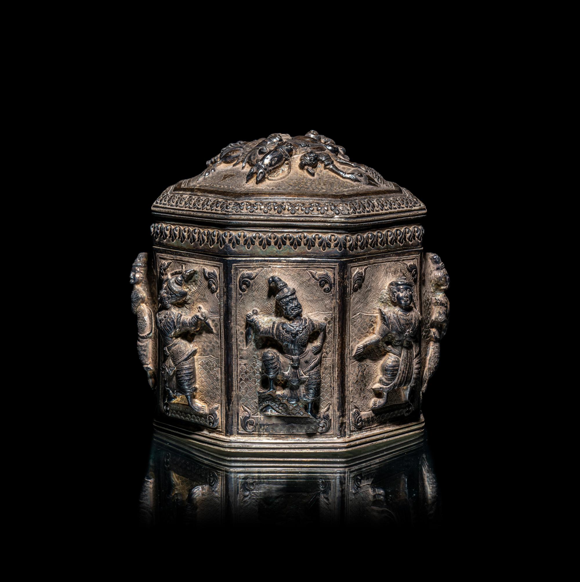 Two Burmese Silver Bowls
