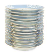 A Group of Fourteen Worcester Chamberlain Porcelain Botanical Plates — 19TH CENTURY